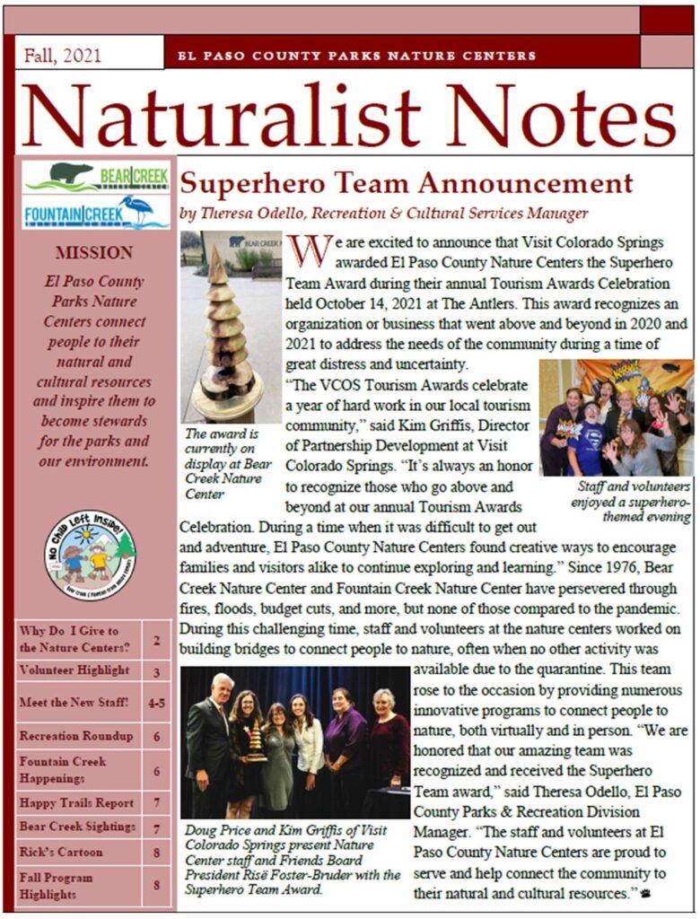 Fall 2021 Naturalist Notes