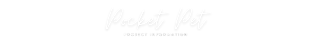 Image of text: "Pocket Pet project information"