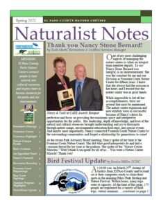 Spring 2021 Naturalist Notes Link